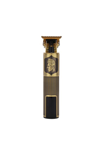Outliner Hair & Beard Clipper – Zinc Alloy Body, LED Display, Type-C Fast Charging, High Power Motor, Cordless Professional Trimmer – Gold