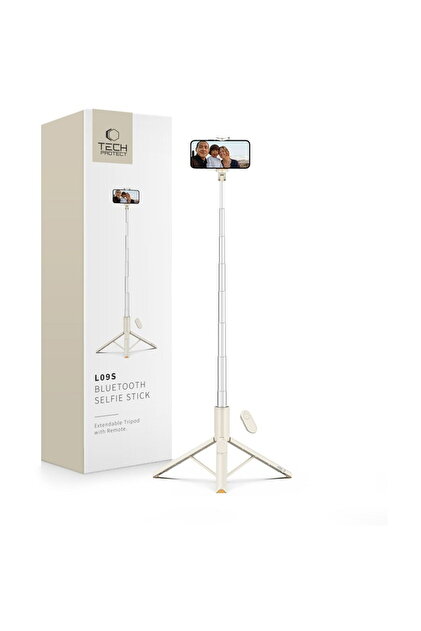 L09S BLUETOOTH SELFIE STICK TRIPOD BEIGE