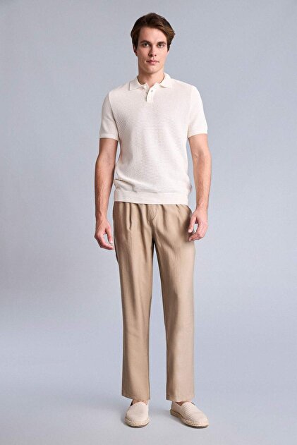 100% Cotton Relax Fit Straight Leg Trousers H2584Ax26Sm