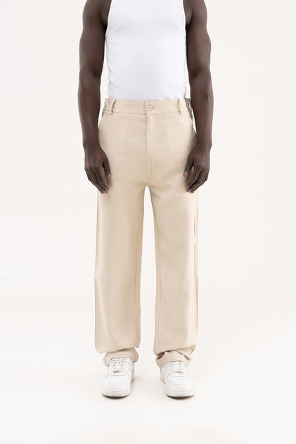 Men's Oversize Baggy Pants Light Beige