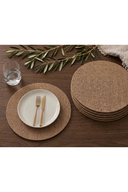 American Service, Jute Pattern Digital Printed Supla (6 Pieces)