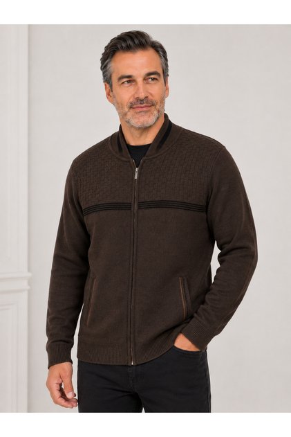 Battal Size Lined Cardigan