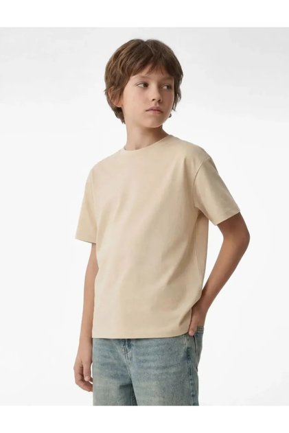 Pamučna majica kratkih rukava sa okruglim izrezom, oversize, osnovna
