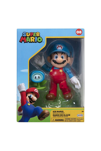 Super mario Nintendo Figürü Buz Mario ve Çiçek 10 cm - Fiyatı