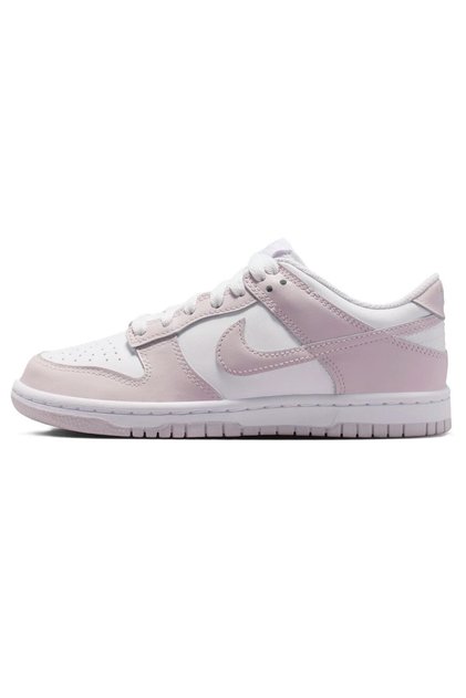 Dunk Low GS Leather Unisex Sneaker Hakiki Deri Günlük Spor Ayakkabı Beyaz Pembe