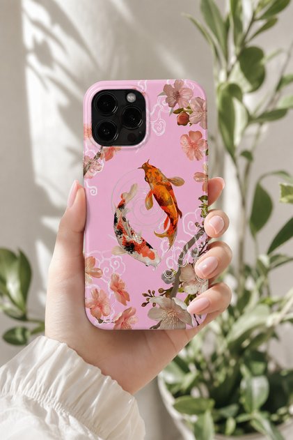 iPhone 15 Pro Max Compatible Launch Silicone Fish Pattern Shock Absorbing Case Pink