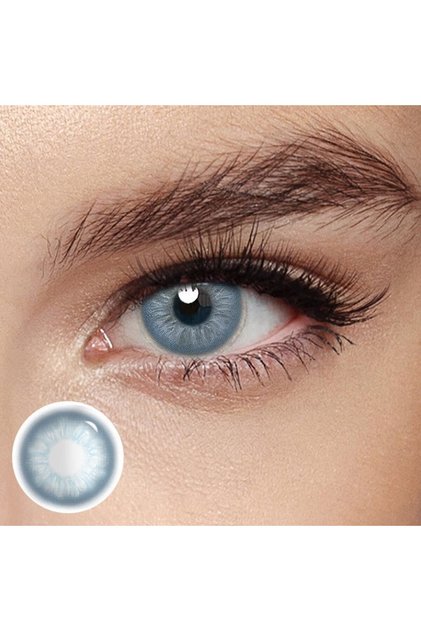 Unspoken Blue Lentile de contact colorate albastru, pachet cu suport de pastrare