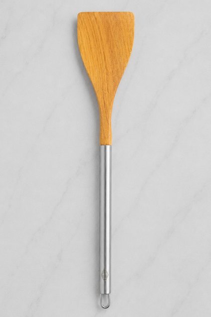 Acacia Spatula with Stainless Steel Handle - Wooden Spatula - Both Decorative and Practical