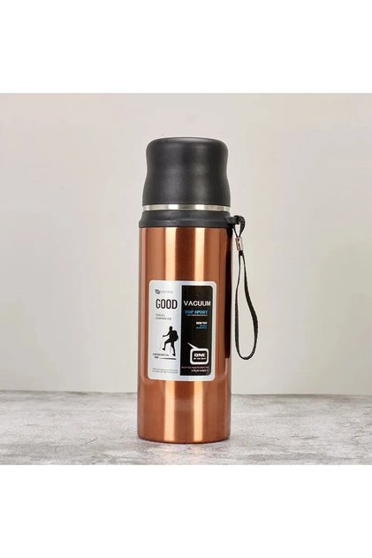 1 Liter Camping Thermos Keeps Hot for 12 Hours and Cold for 24 Hours Gold