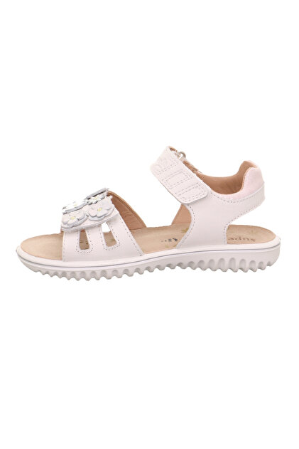 Sparkle Girls' Sandals with Flowers - Light Cream 009019-1000