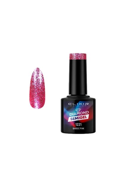 LASER DIAMOND SEMI GEL (ΗΜΙΜΟΝΙΜΟ ΒΕΡΝΙΚΙ) -1221 (BARBIE Pink) 8ML