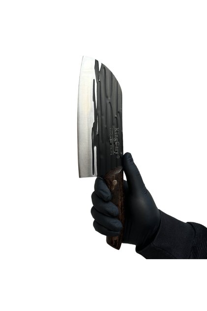 Satar profesional, KingGary, forjat la rece, din oțel inoxidabil, 30 cm