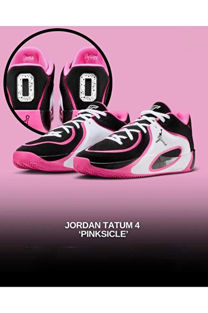 Jordan TATUM バスケットボールシューズ ブラック/ピンク Nike Jordan Tatum 4 'Black Pinksicle' Unisex Basketbo Ayakkabısı