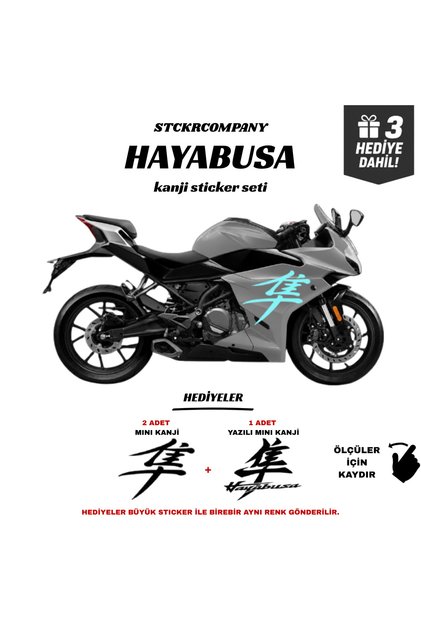 Suzuki Hayabusa Kanji Sticker Set | Grenaj and Helmet Sticker | 3 Gifts Included
