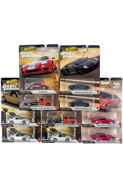 HOT WHEELS Premium Fast Furious 25. Yıl Seti Açılmamış Koli 10'lu