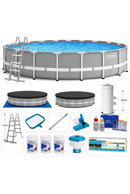 Intex 26732 549x122cm Prefabrik Havuz + Delux Bakım Setli Full Set
