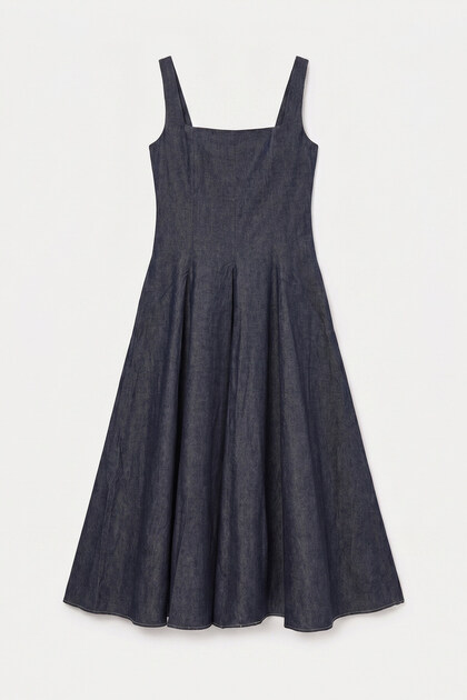 Women's Indigo Selvedge Special Fabric Design Denim Dress