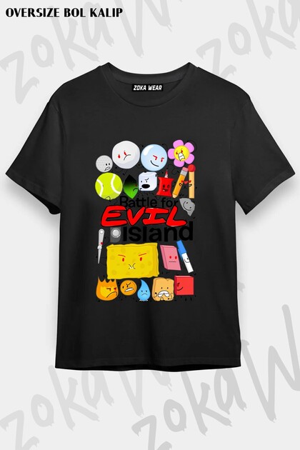 ZOKAWEAR Unisex Oversize Kalıp BFDI Poster Tasarım Baskılı Tshirt