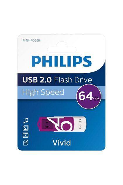 Vivid Serisi 64GB USB 2.0 High Speed Flash Bellek (FM64FD05B/00)
