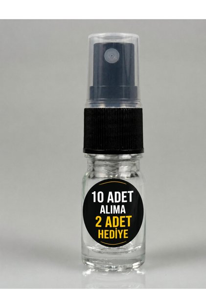 5 CC ŞEFFAF CAM ŞİŞE - SİYAH SPREYLİ - 5 ML SAYDAM FISFIS ŞİŞE