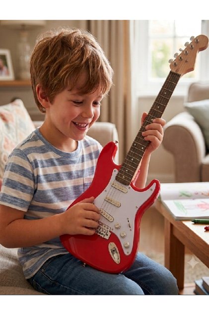 Sesli Oyuncak Elektrogitar Rock Gitar 52 cm