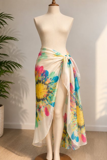 Chiffon Waist Tie Pareo