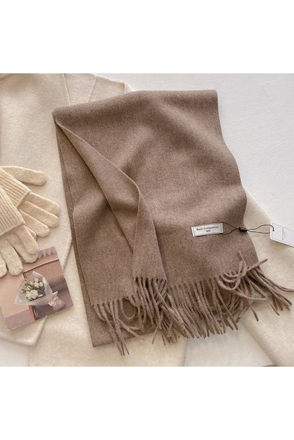 camel New Autumn Winter Fashion Cashmere Solid color Scarf Men Women Warm Thickening Shawl Neckerchi