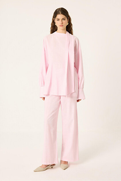 Pleated Tunic Pants Set