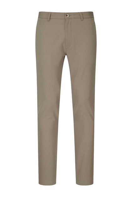 Beige Relaxed Fit Linen Jogger Pants with Side Pockets