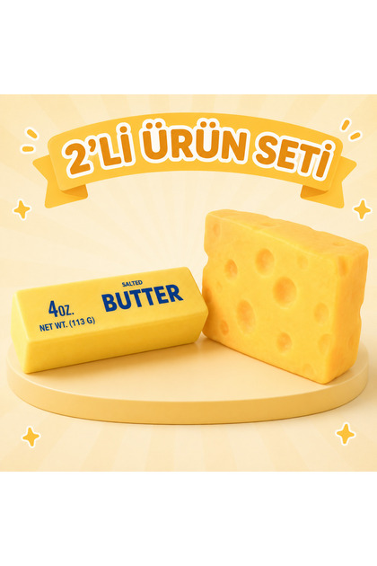 Butter Cheese Squishy 2Li Squishy Set