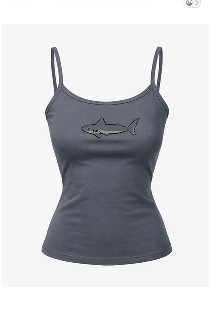 Shark Patterned Strap Blouse