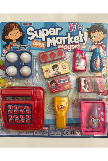 Süpermarket Alışveriş Seti Oyuncak 15 Parçalı