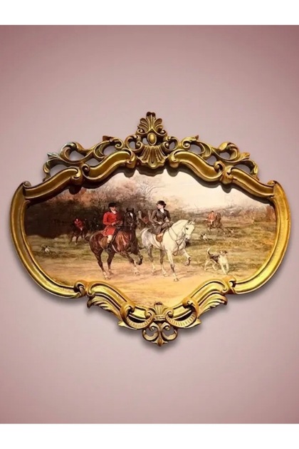 Vintage Kadife Rölyefli Tasarım Dekoratif Tablo