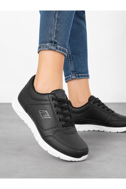 Women's Black Sneaker Ultra Light Orthopedic Sole Walking Shoes