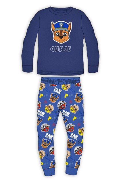 Pijama bleumarin 2-8 ani cu broderie și fleece moale 100% poliester