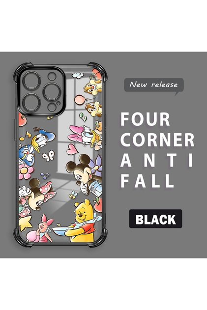 iPhone 14 Pro Max Compatible Transparent Back Four Corners Reinforced Impact Protection Silicone Case