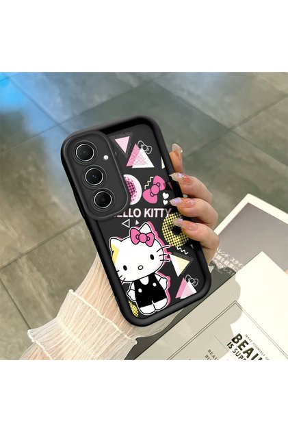 Samsung Galaxy A55 Compatible Black Silicone Case with Shockproof Camera Protection