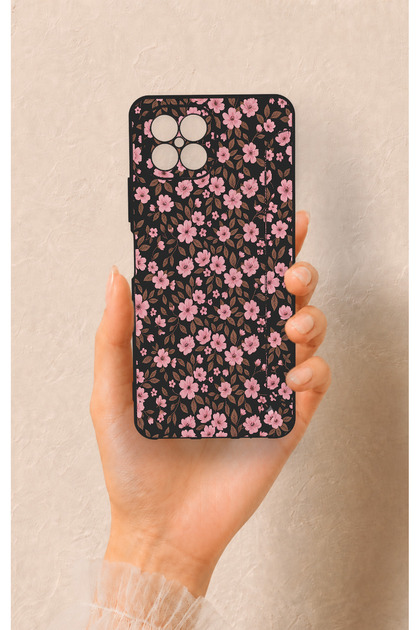 Omix X600 Compatible Mini Pink Flower Patterned Silicone Case