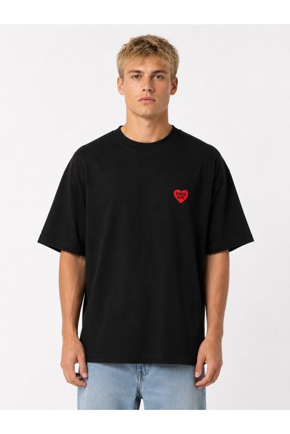 Unisex Women's Men's Human Made Red Heart Logo Printed Oversized Thick Fabric Relaxed Fit T-Shirt