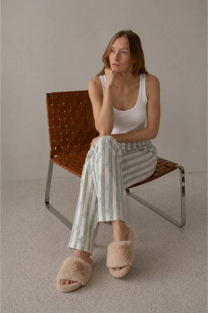 Women's 100% Cotton Patterned Relax Fit Pajama Set