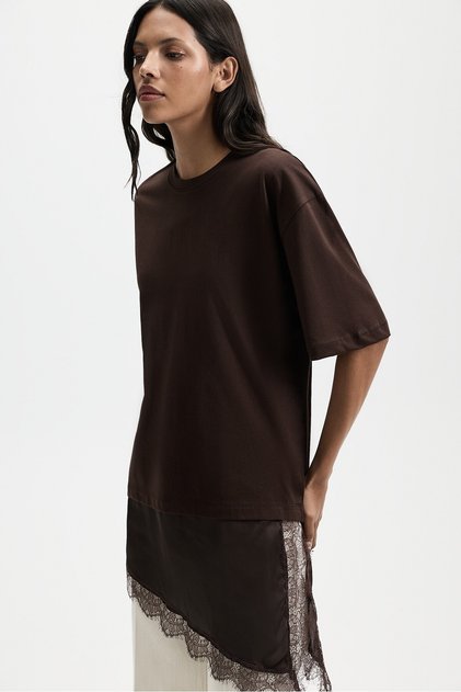 Dantel detaylı t-shirt