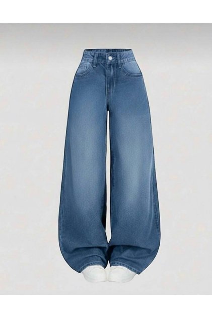 Pofidi Vintage MaviYıkamalı Baggy Jean