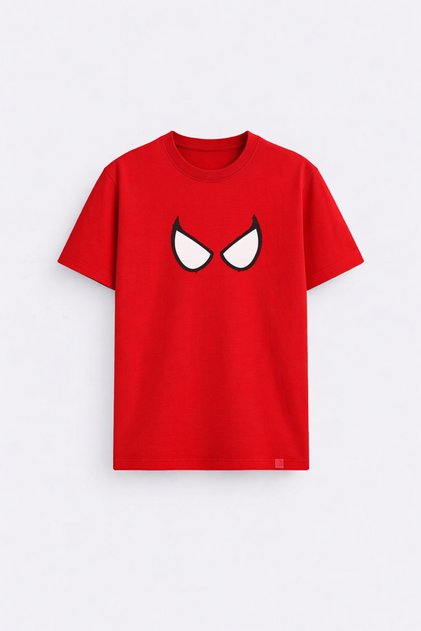 Spider-Man Eye Print Cotton Red T-Shirt T-Shirt
