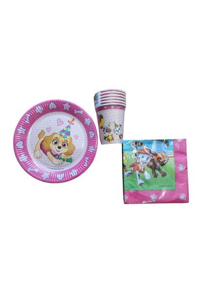 Set petrecere Paw Patrol, 32 piese, roz