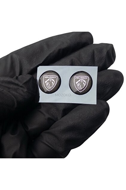 Self-Adhesive Peugeot Compatible 14 mm Drop Printed Control Emblem 2 Pieces