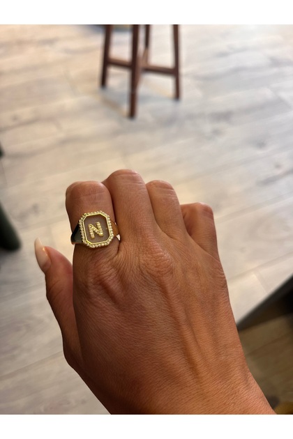 Ring with Letter N