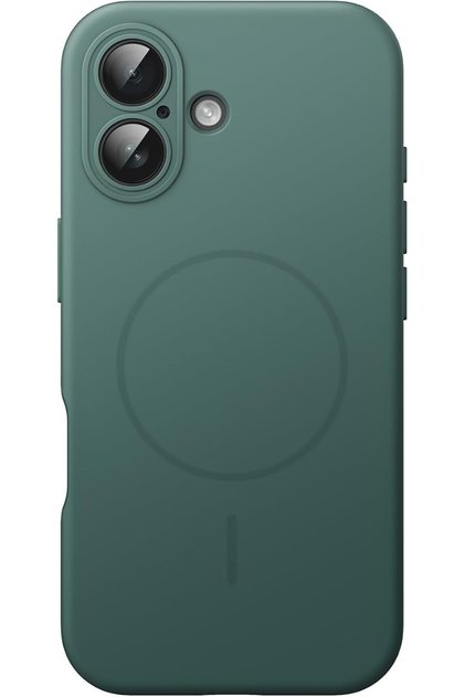 Magnetic Silicone Case for iPhone 17, Midnight Green