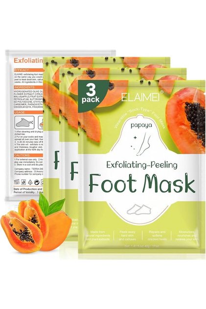 Foot Peeling Mask,3 Pack Ultra Foot Mask for Cracked Skin, Exfoliating Callus Peel Gloves, Softens D