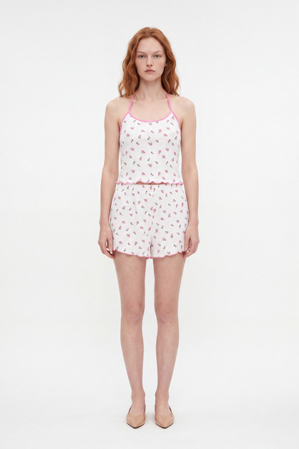 Pegasus Floral Pattern Strap Shorts Set