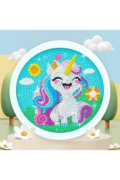 YK038A Diamond Painting Set Cute Unicorn Beginner Diamond Painting Set 5D DIY Children and Adults Di